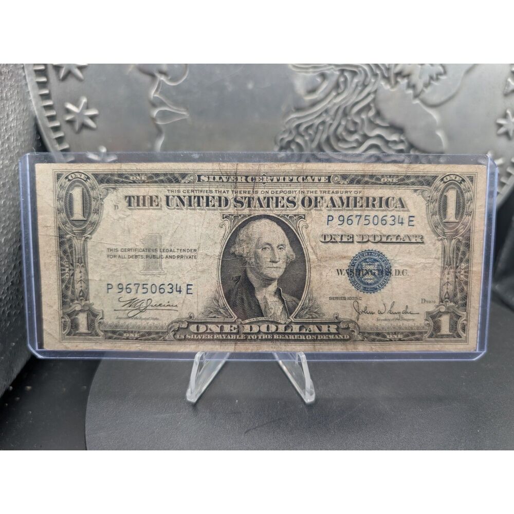 1935C $1 Silver Certificate • Blue Seal • P96750634E • Clean Circulated